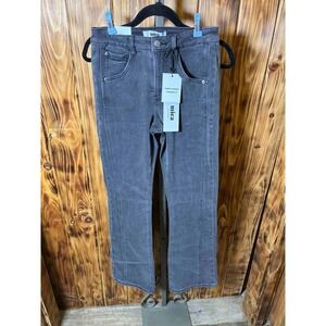 Mica Los Angeles Womens Gray Bootcut Jeans Tummy Control Slimming Front Seam 26